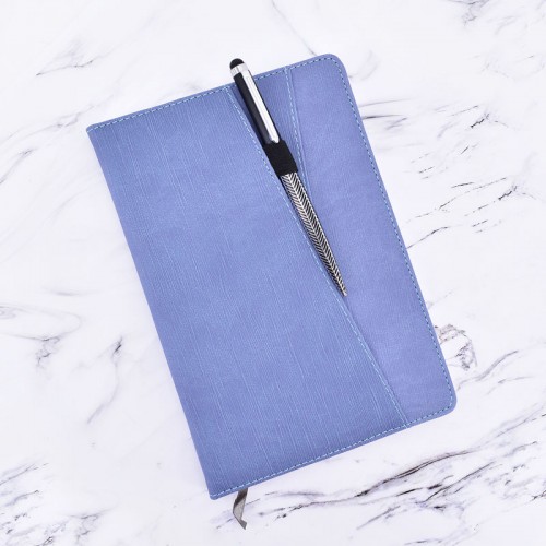 PU Leather Journal Hardcover Notebook with Pen Slot & Pocket